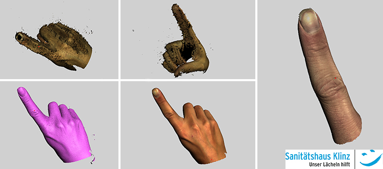 Scans des Fingers | Sehr realistische Darstellung in Artec Studio