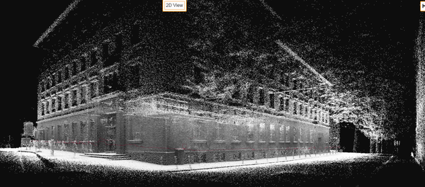 GeoSLAM Viewer - Punktwolke der Fassade