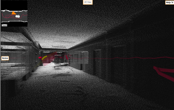 GeoSLAM Viewer - 3D-Ansicht des 2. Obergeschosses - Flur