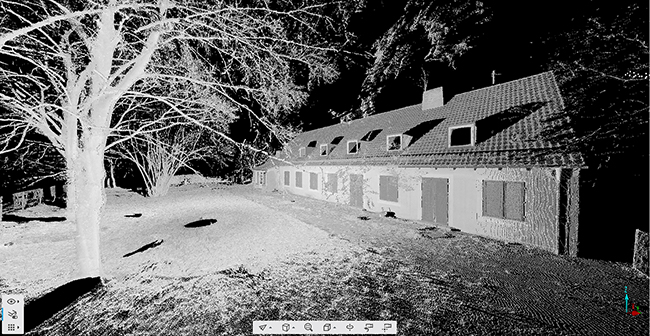 Einzelscanpunktwolke von einem FARO-Scan.