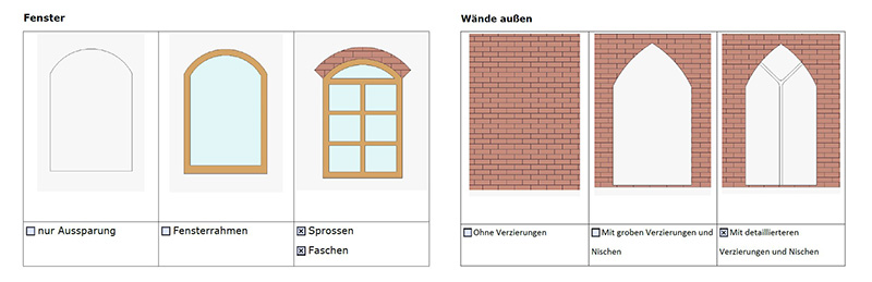 3D-Detaillierungsgrad Architektur