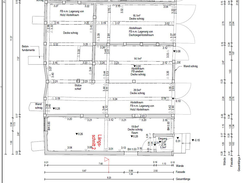 Grundriss 2D-Auswertung