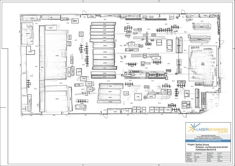 Gezeichneter Plan - Halle 1