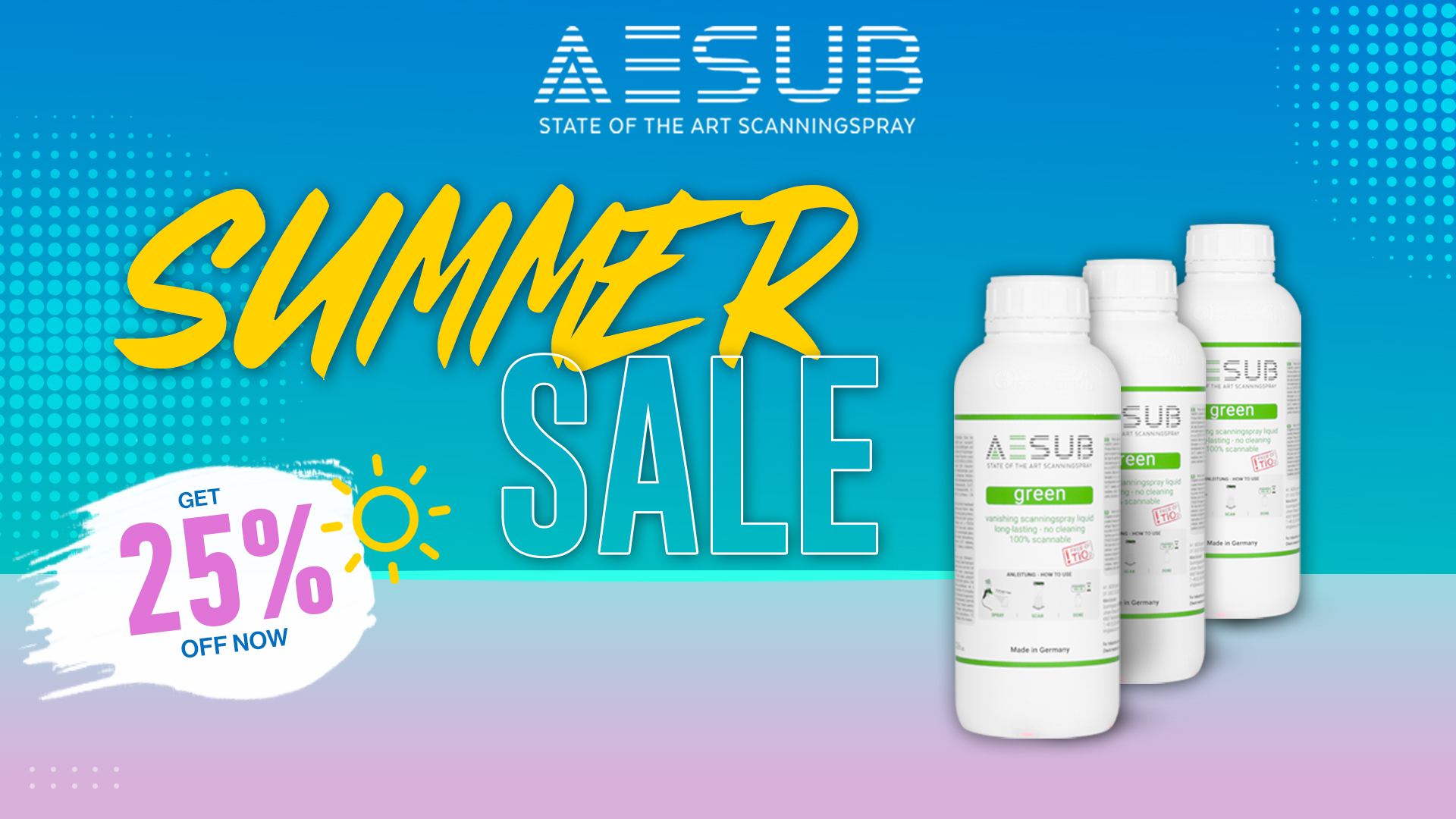 AESUB Green Summer Sale Header EN