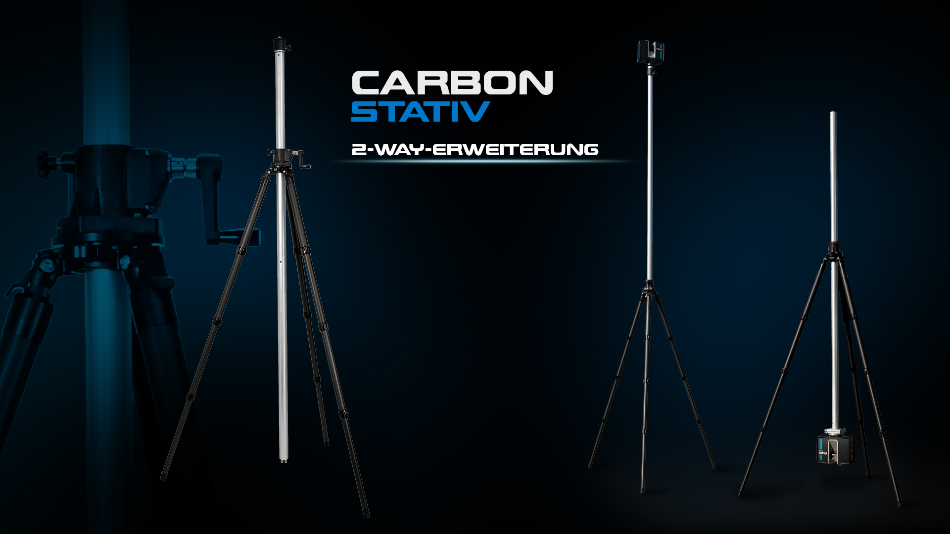 Carbonstativ mit Erweiterung