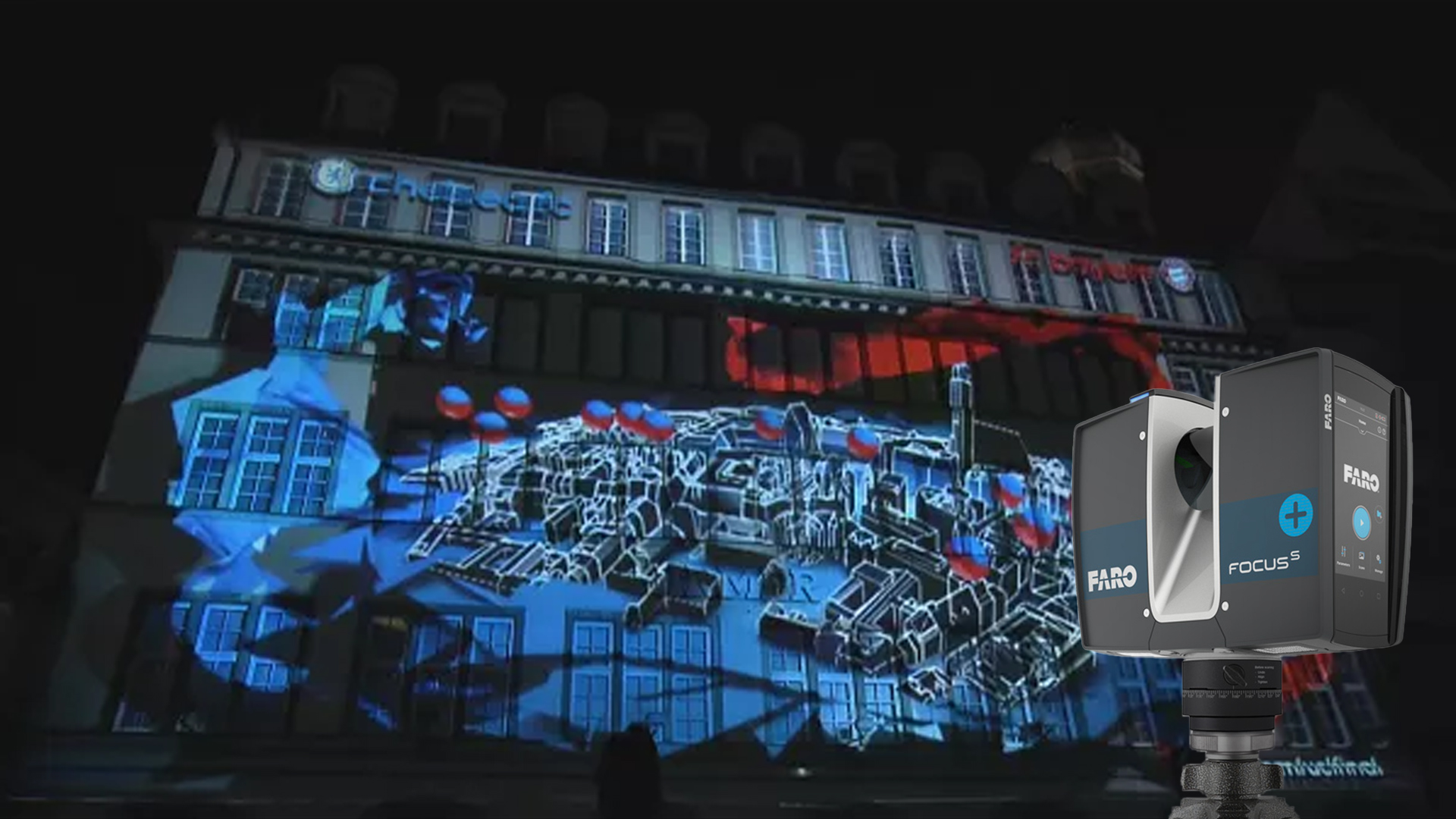 Projektion am Haus Header