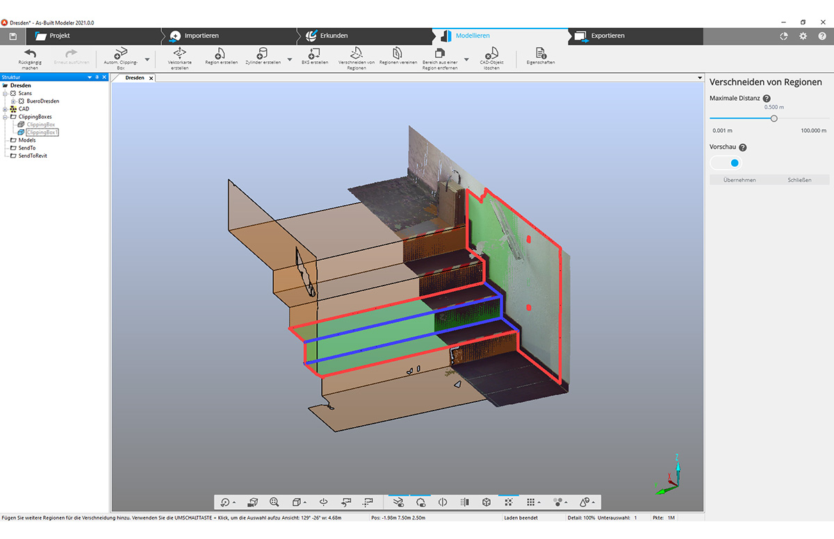 Punktwolkenbearbeitung mit dem FARO® As-Built ™ Modeler 2