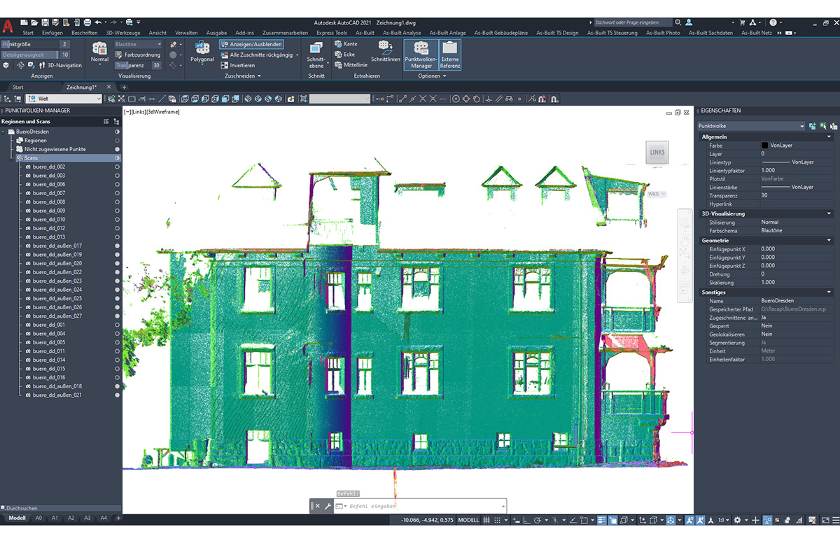 Punktwolkenbearbeitung mit Autodesk AutoCAD® 2