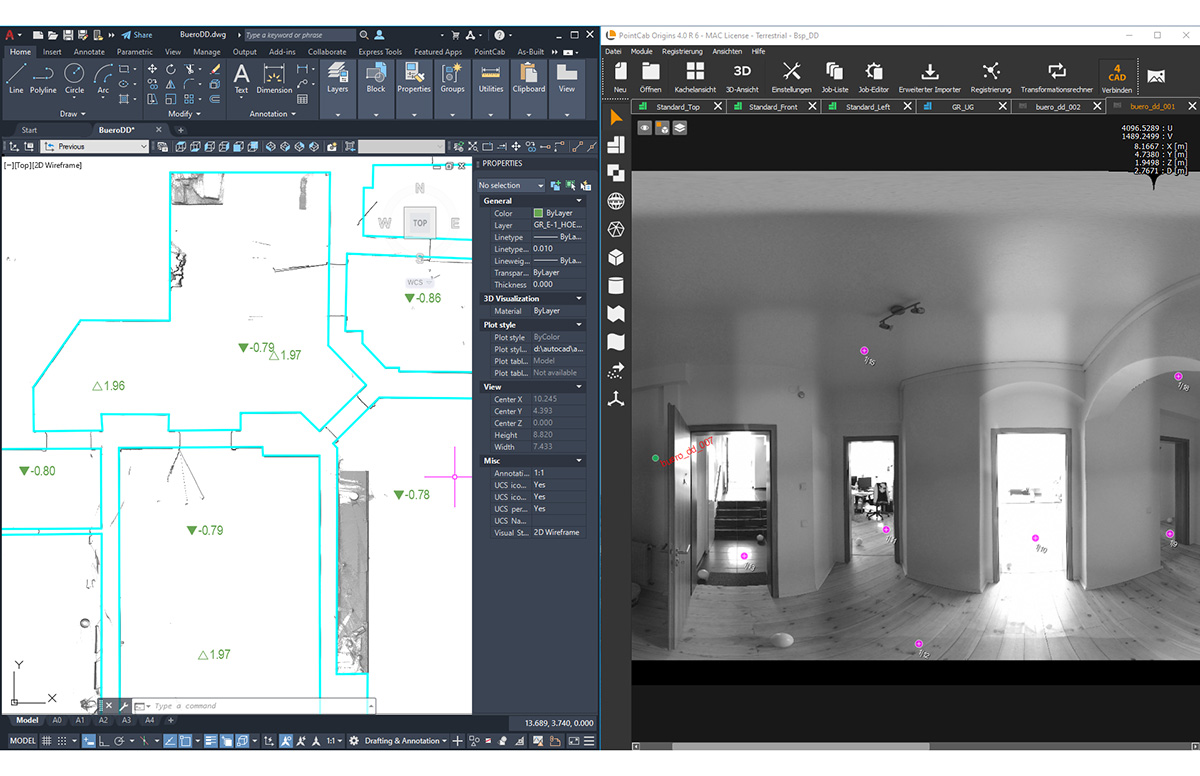 Punktwolkenbearbeitung mit dem PointCab 4AutoCAD – Plugin 2