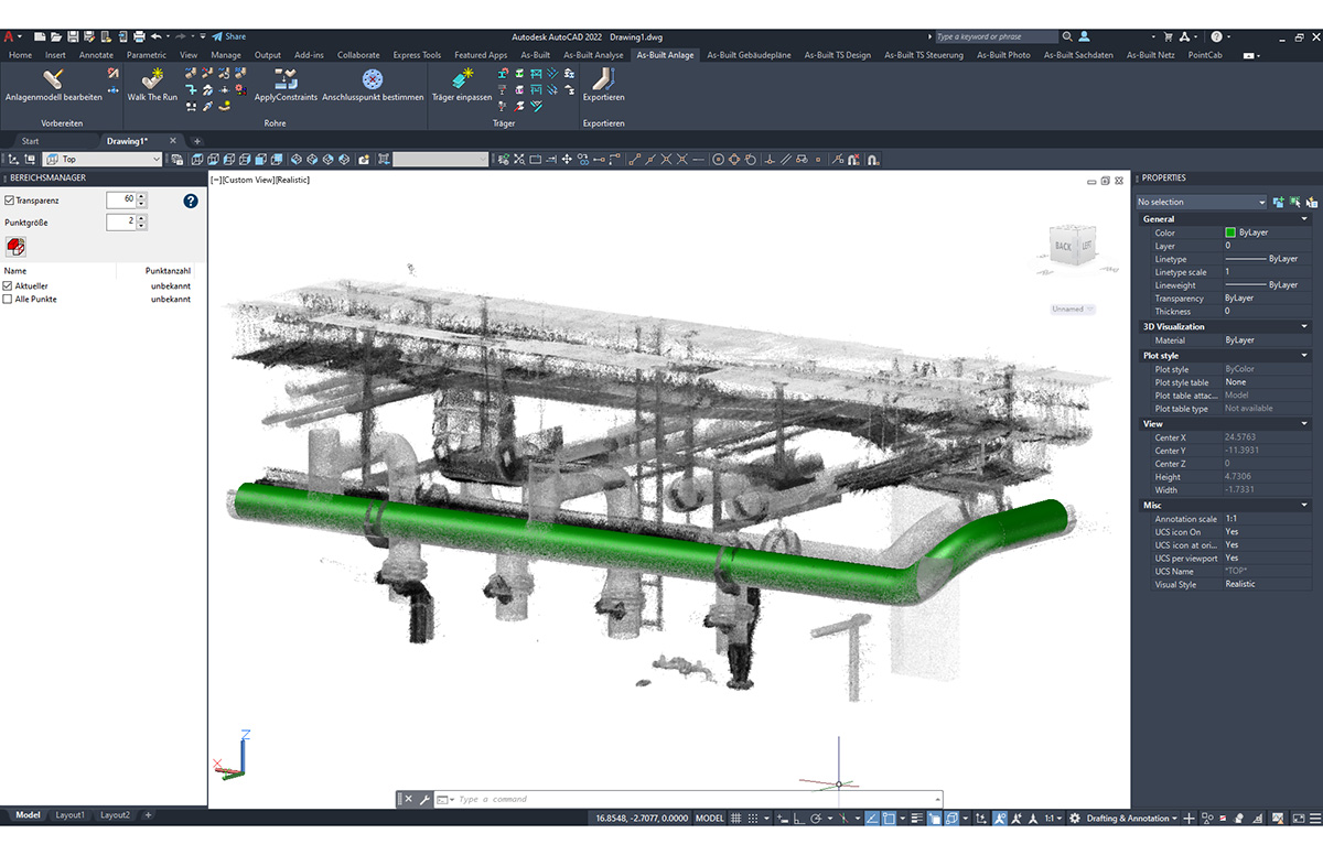 Punktwolkenbearbeitung mit FARO® As-Built™ for Autodesk AutoCAD® 3