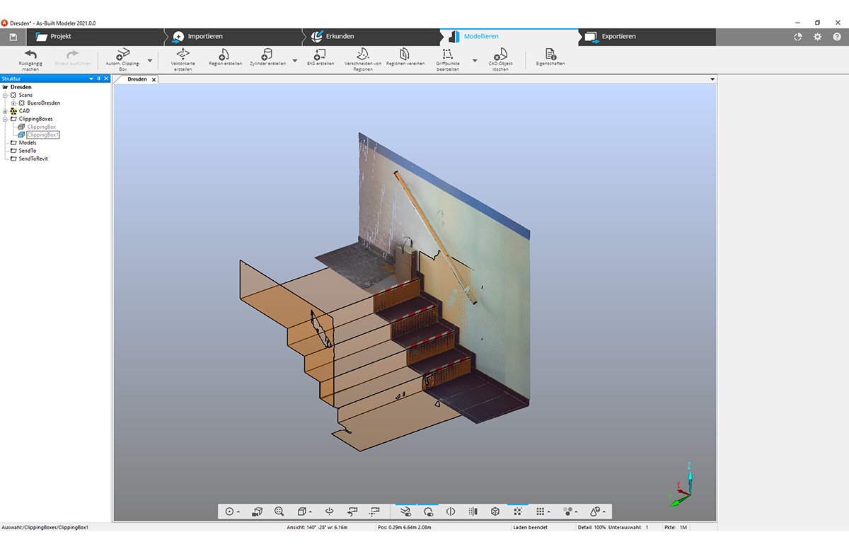 Punktwolkenbearbeitung mit dem FARO® As-Built ™ Modeler 3