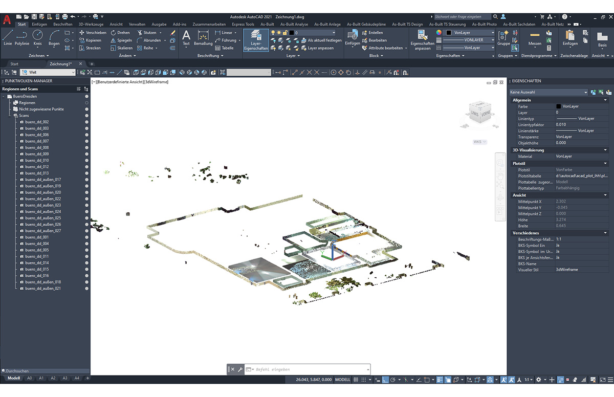 Punktwolkenbearbeitung mit Autodesk AutoCAD® 3
