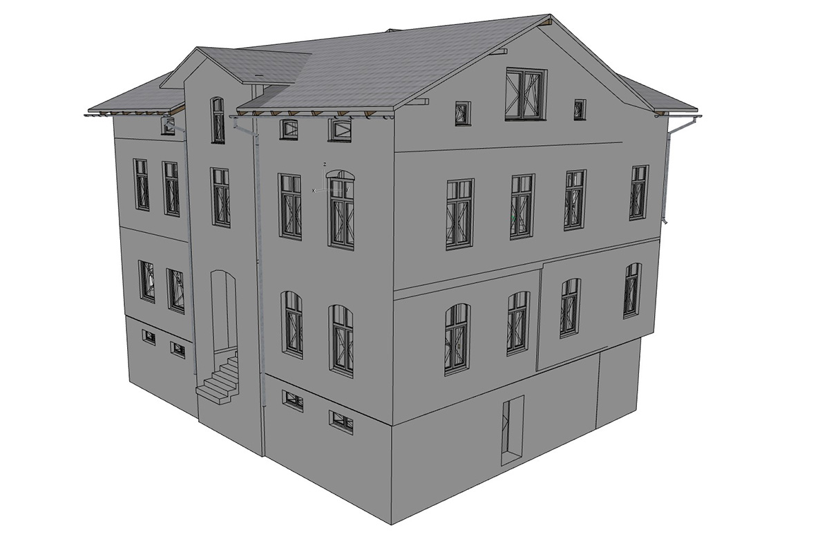 Bestandsmodellierung eines Gebäudes mit GRAPHISOFT Archicad 4