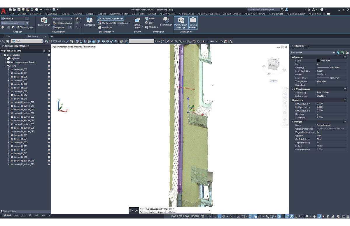 Punktwolkenbearbeitung mit Autodesk AutoCAD® 4
