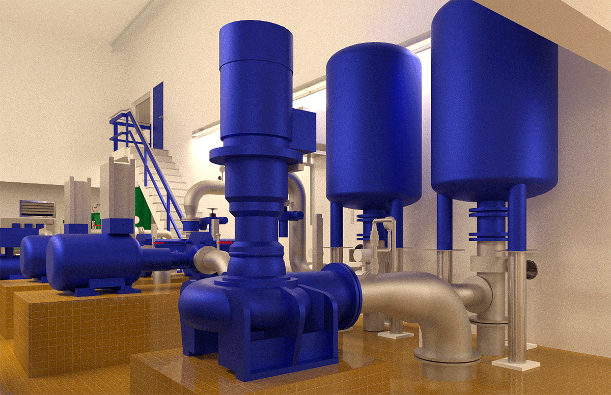 Bestandsmodellierung eines Pumpenraums im Wasserwerk Überlingen am Bodensee 3