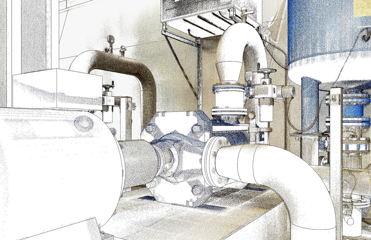 Bestandsmodellierung eines Pumpenraums im Wasserwerk Überlingen am Bodensee 4