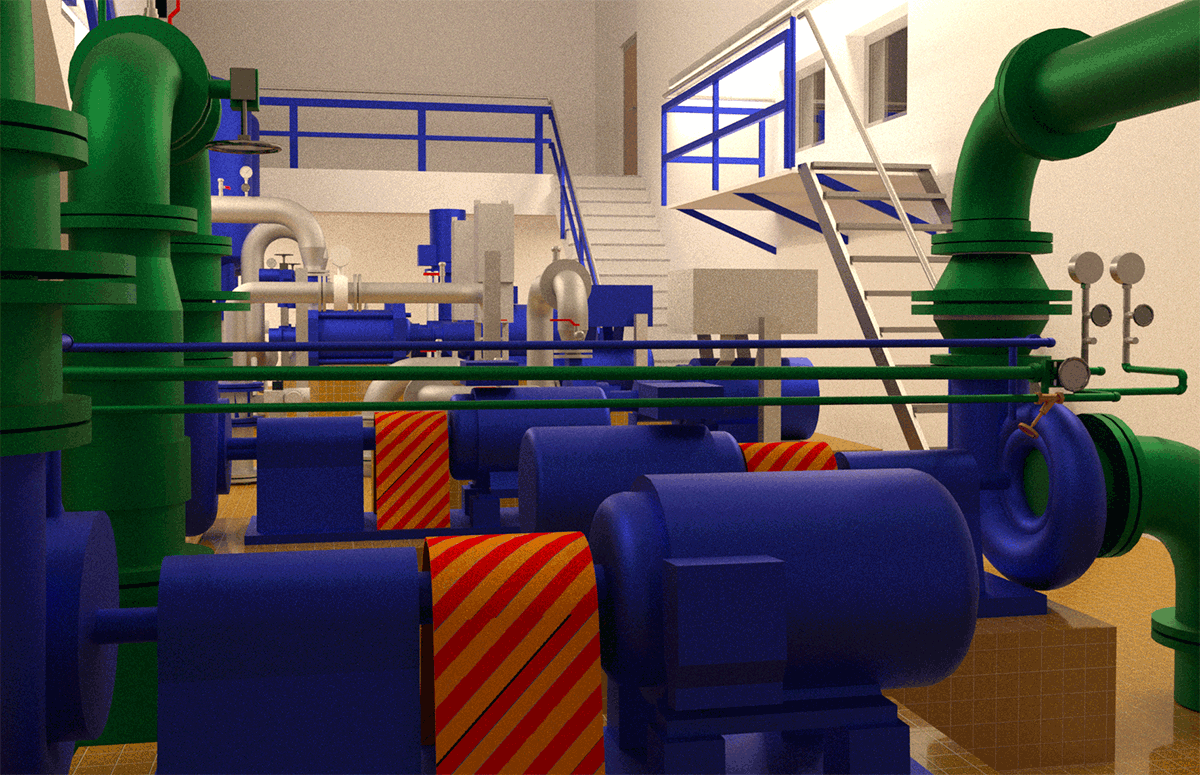 Bestandsmodellierung eines Pumpenraums im Wasserwerk Überlingen am Bodensee 5