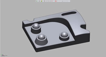 CAD eines Bauteils im Geomagic Design X.