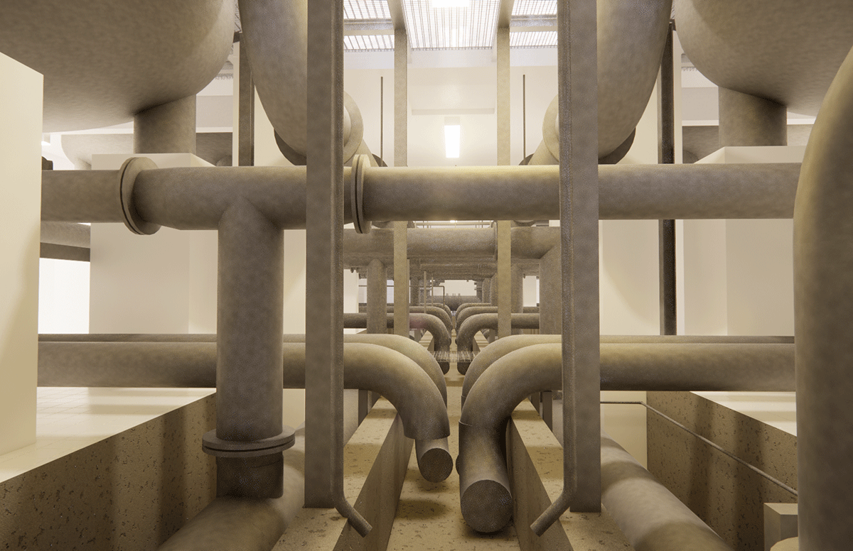 Bestandsmodellierung Wasserwerk Friedrichshafen – Druckfilterhalle 4