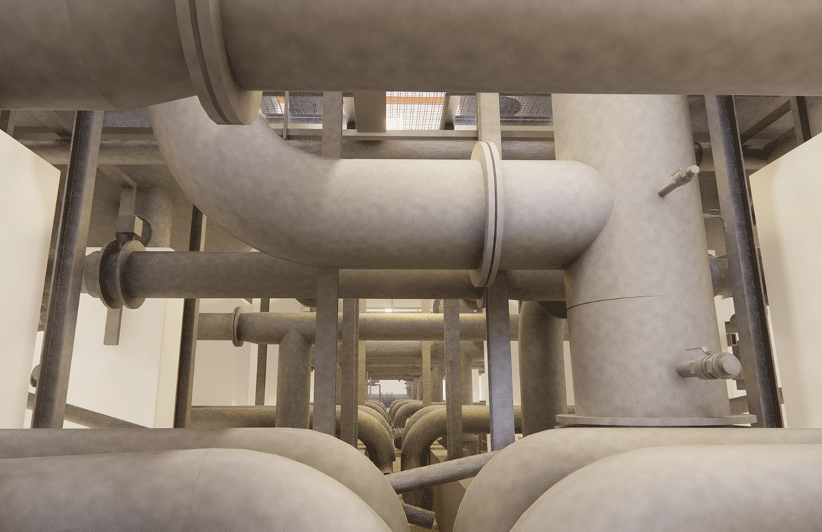 Bestandsmodellierung Wasserwerk Friedrichshafen – Druckfilterhalle 6