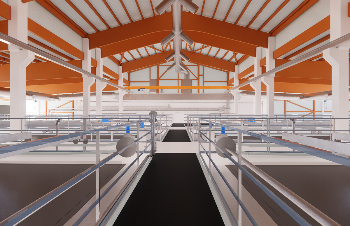 Bestandsmodellierung eines Bereiches der Kläranlage Bremen-Seehausen 1