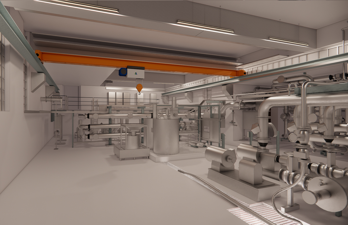 Bestandsmodellierung eines Bereiches der Kläranlage Bremen-Seehausen 4