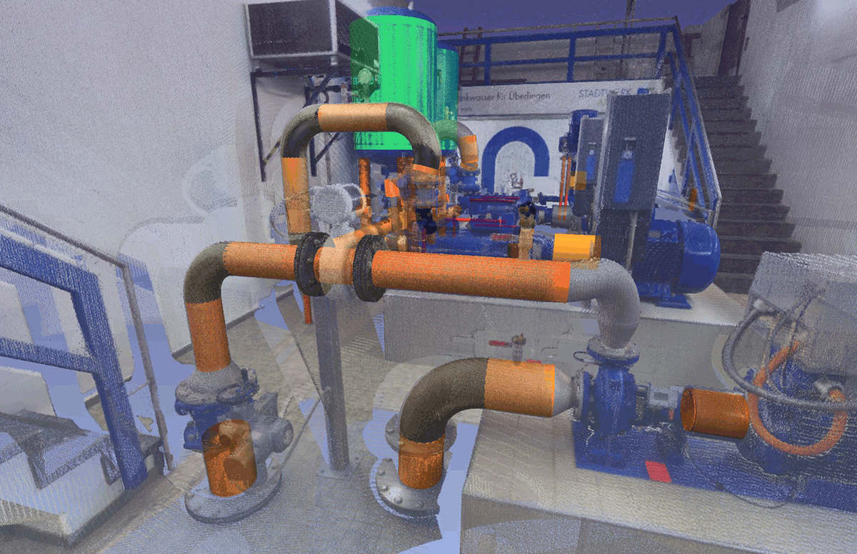 Bestandsmodellierung eines Pumpenraums im Wasserwerk Überlingen am Bodensee 6
