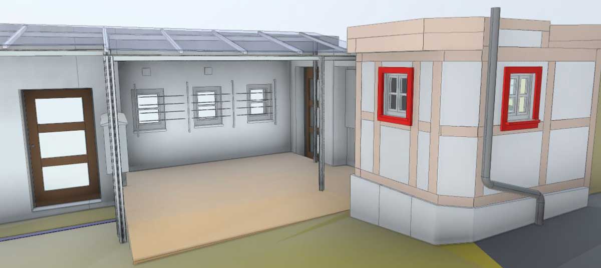 Bestandsmodellierung im Denkmalschutz – Sanierung eines Innenhofs Header