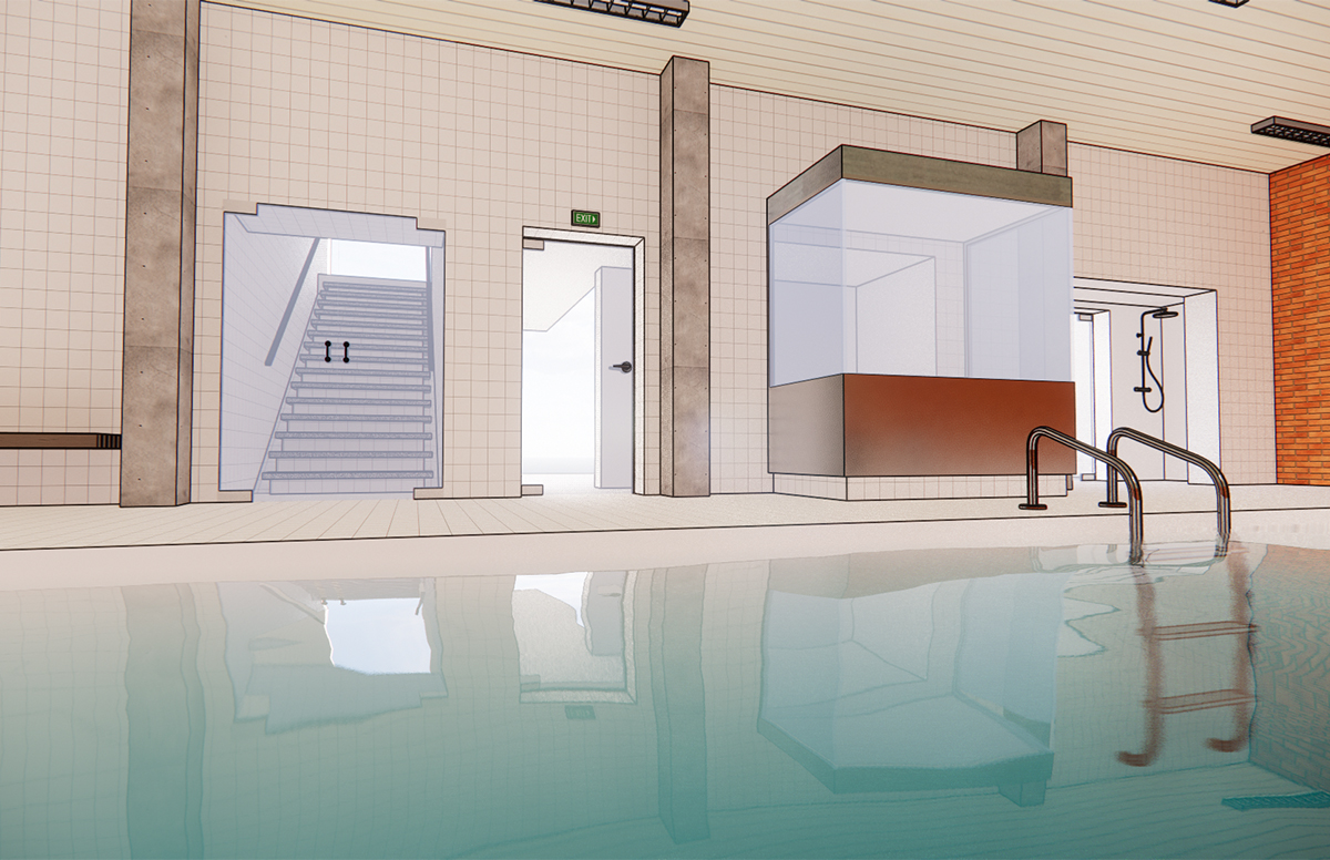 3D-Modellierung der Räumlichkeiten der Badewassertechnik einer Klosterschule 1