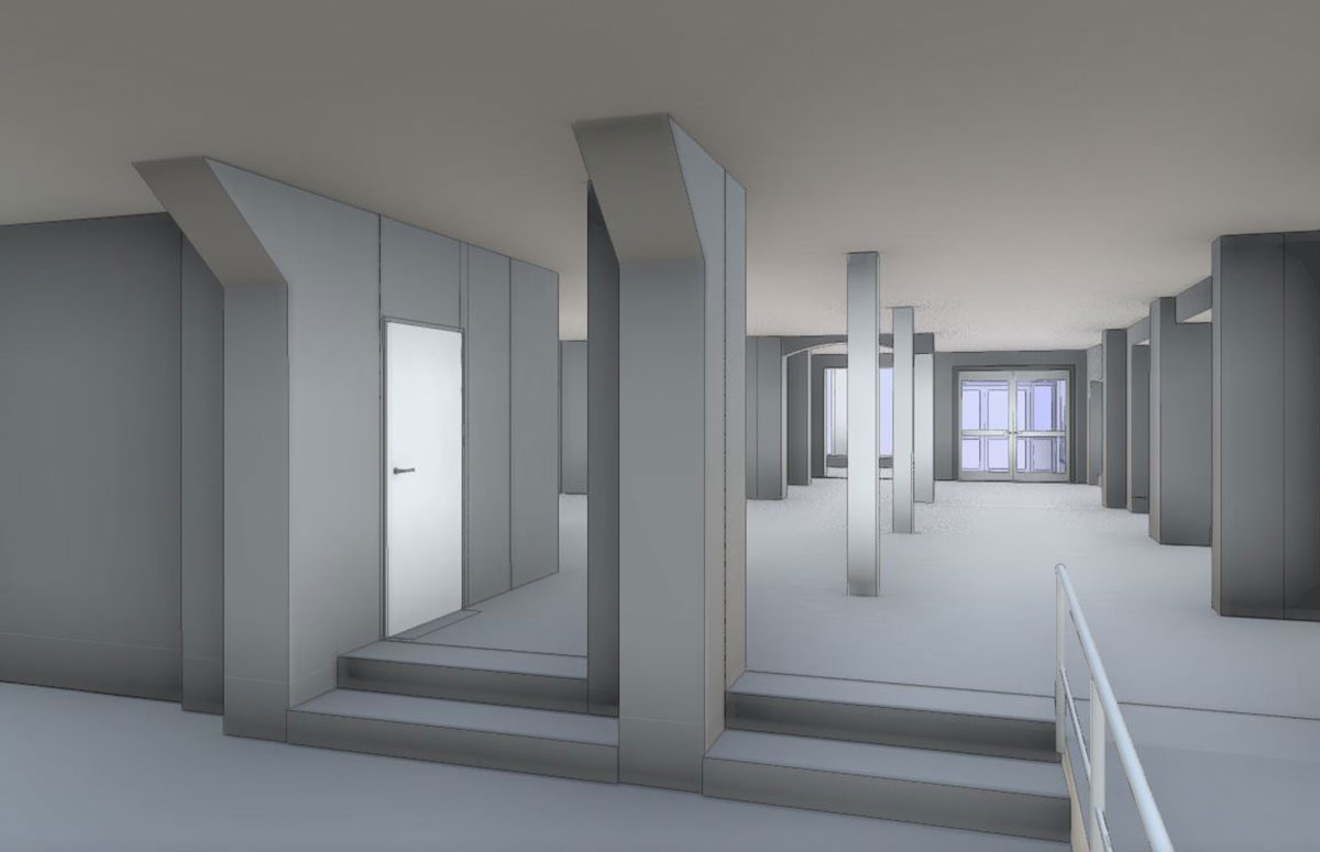 Bestandsmodellierung - Gebäudekomplex mit Stadtbibliothek 2