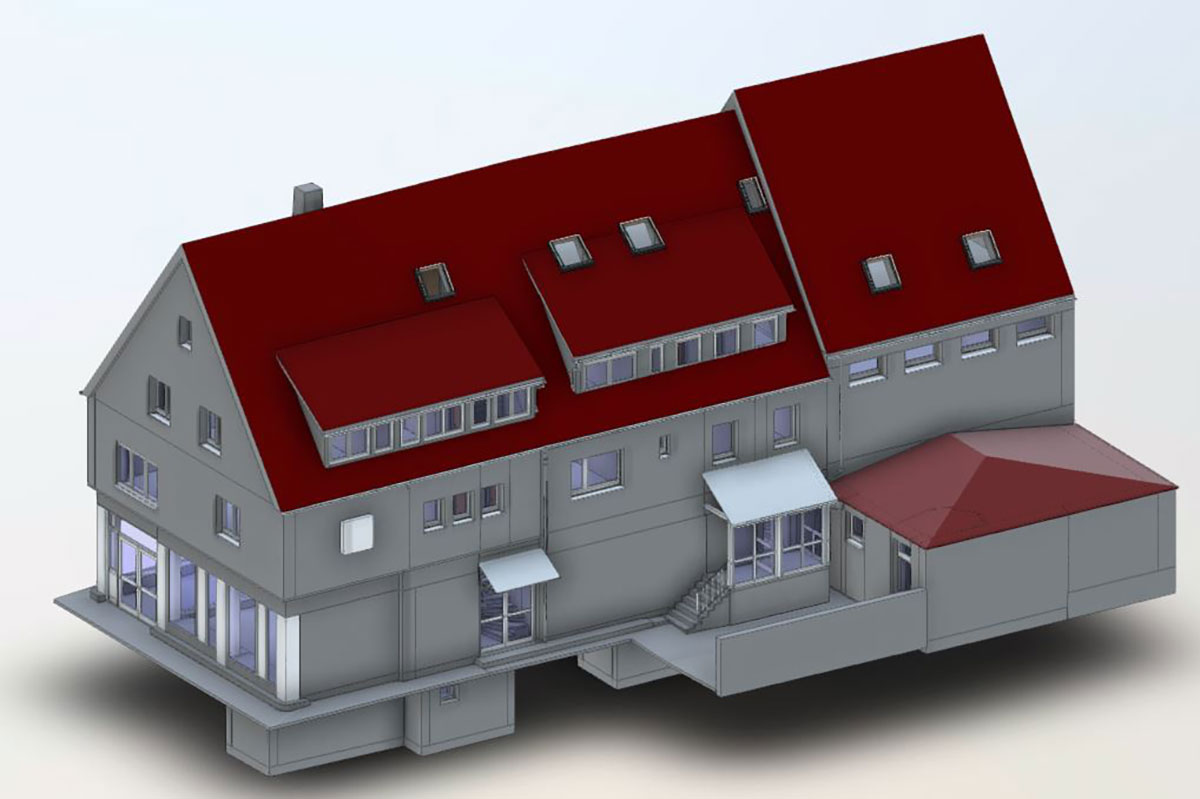 Bestandsmodellierung - Gebäudekomplex mit Stadtbibliothek 4