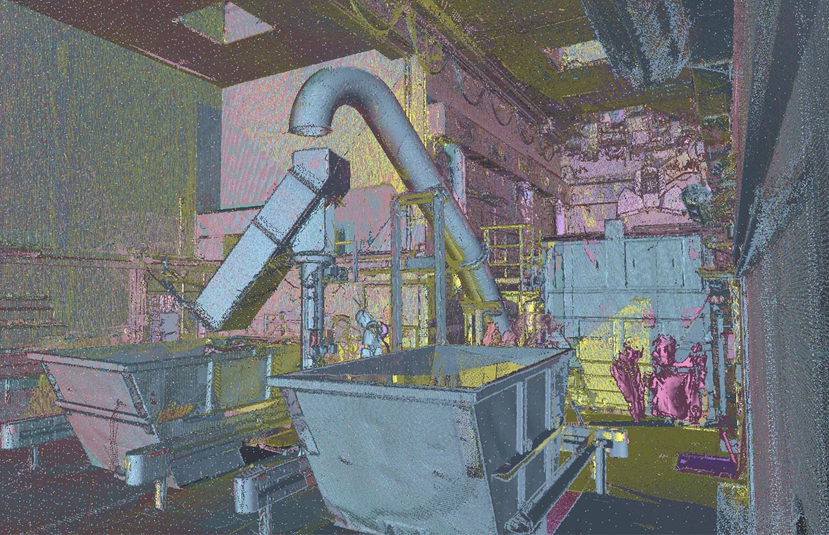 3D-Modell Regenüberlaufbecken, Rechenhalle, Sandfanggebäude und Dükerhalle 1