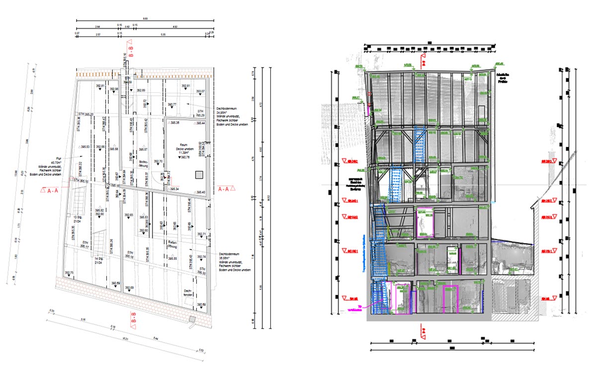 Bestandsmodellierung eines historischen Altstadtgebäudes 1