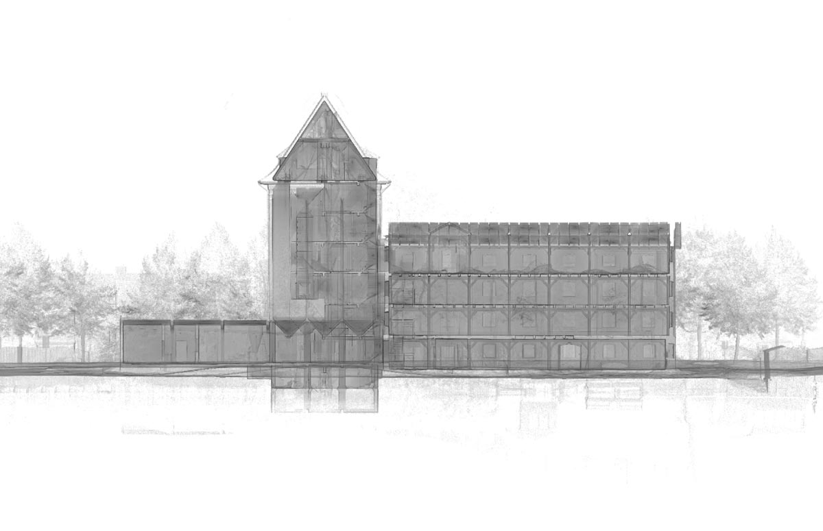 Bestandsmodellierung eines historischen Speichergebäudes 1