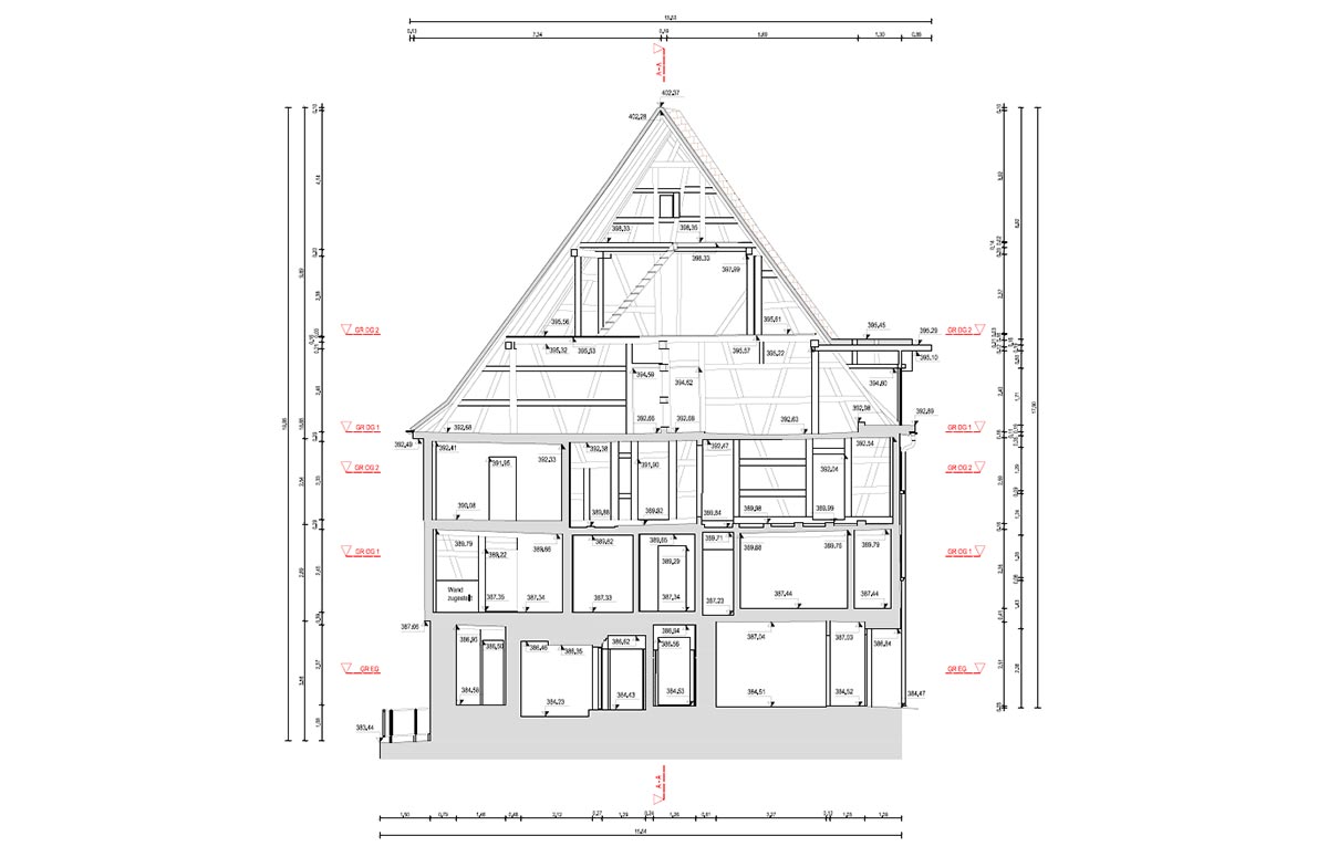 Bestandsmodellierung eines historischen Altstadtgebäudes 2