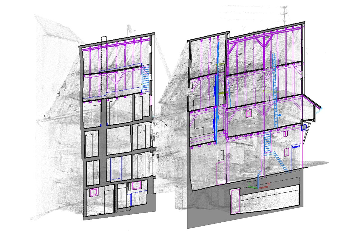 Bestandsmodellierung eines alten Wohnhauses mit Scheune Header 4