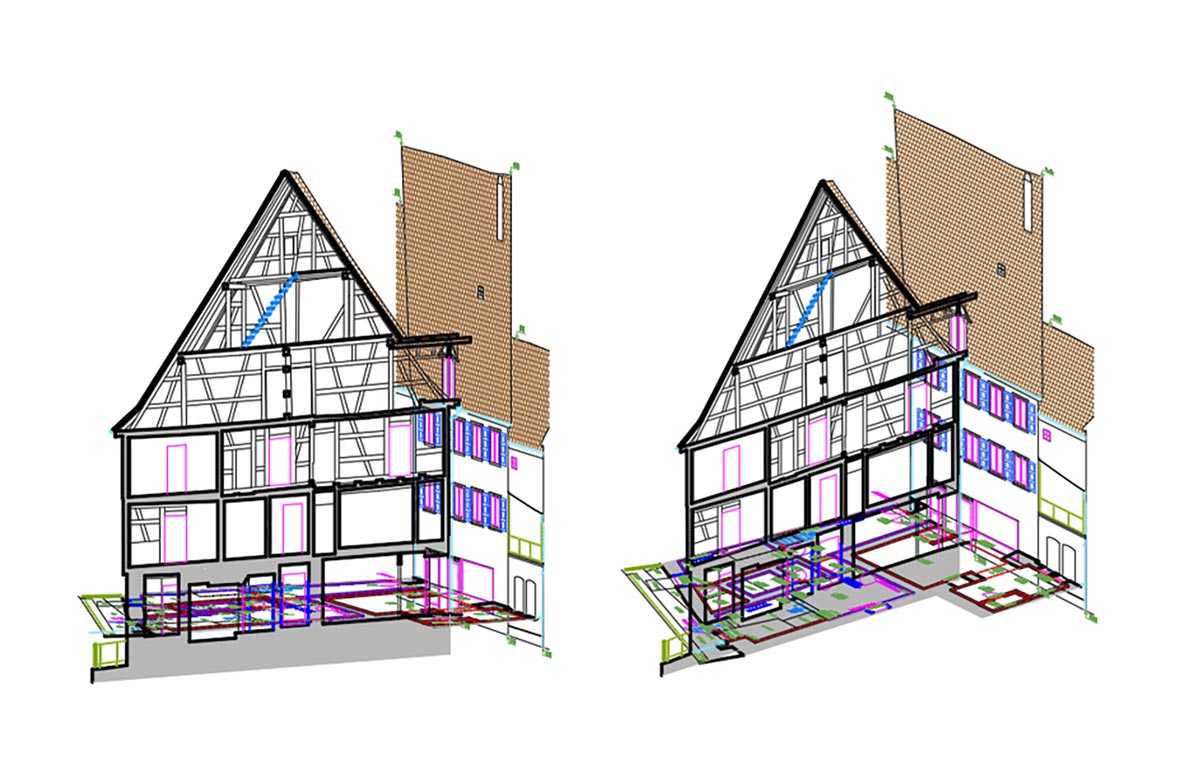Bestandsmodellierung eines historischen Altstadtgebäudes 6