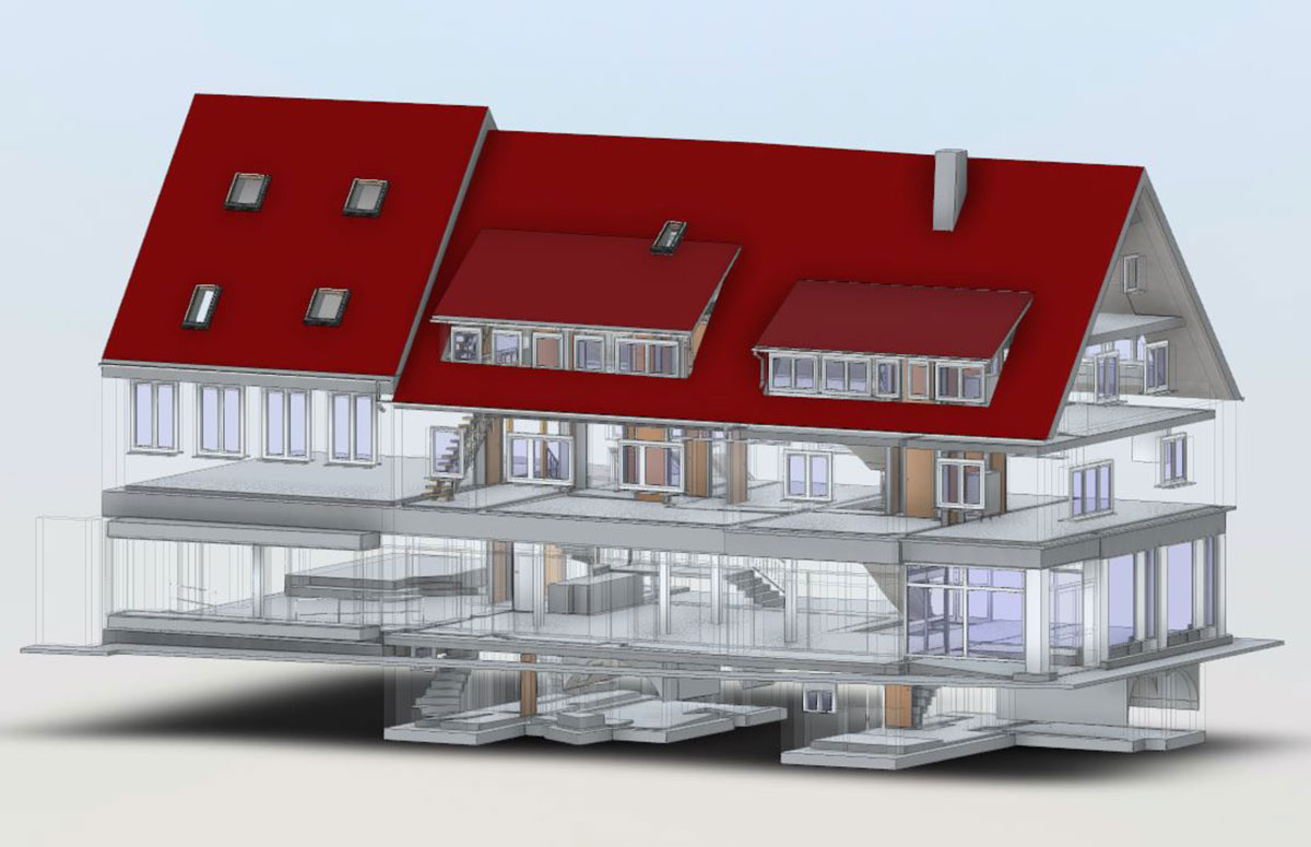 Bestandsmodellierung - Gebäudekomplex mit Stadtbibliothek 6