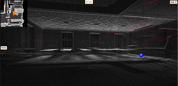 GeoSLAM Viewer - 3D-Ansicht des 2. Obergeschosses - Raum