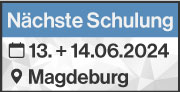 Schulung am 13. und 14.06.2024 in Magdeburg