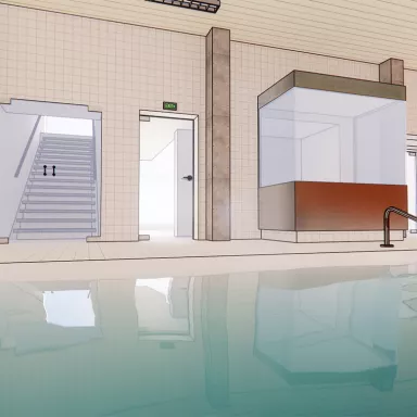 3D-Modellierung der Räumlichkeiten der Badewassertechnik einer Klosterschule 1