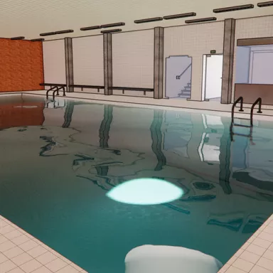 3D-Modellierung der Räumlichkeiten der Badewassertechnik einer Klosterschule Header