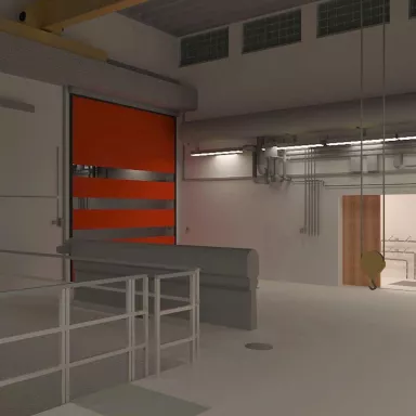 3D-Modell Regenüberlaufbecken, Rechenhalle, Sandfanggebäude und Dükerhalle 3