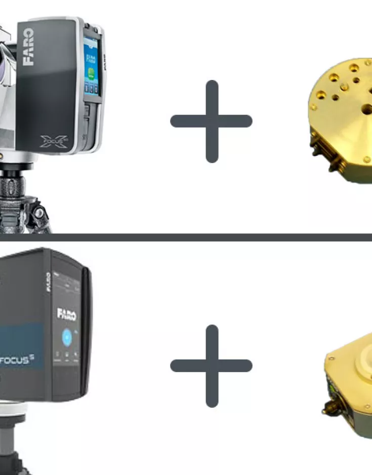 Mieten Sie den FARO Focus S 70, den Focus3D X 130 oder Focus3D X 330 mit Automationsadapter!