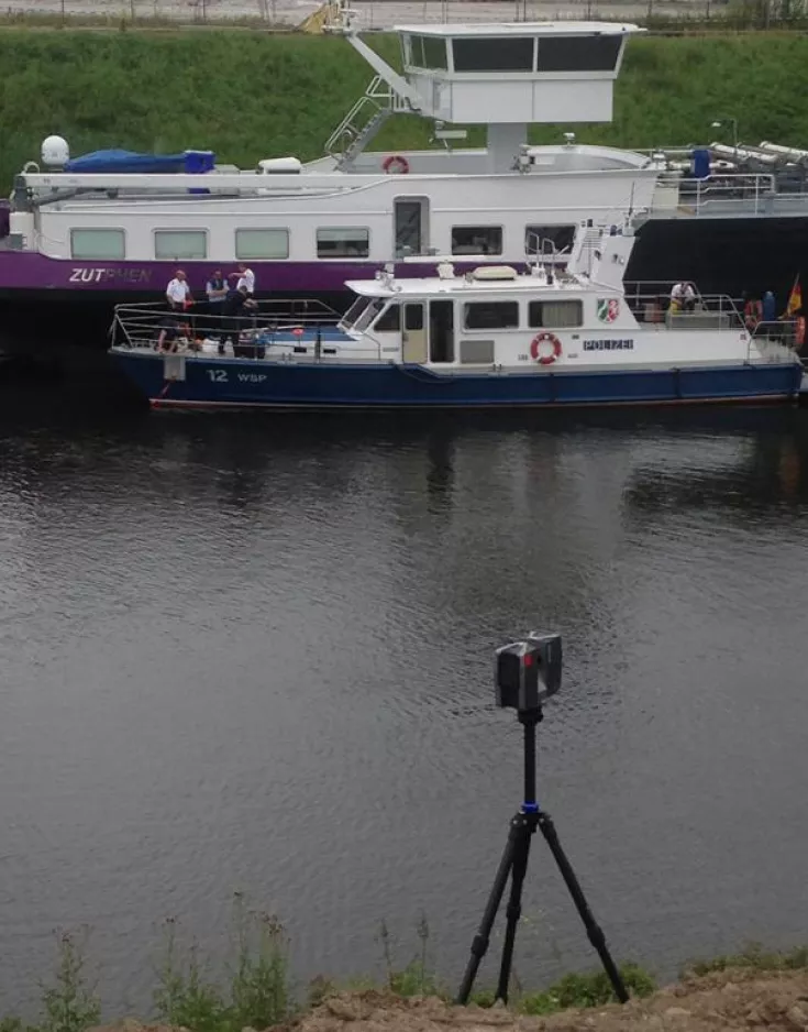 Der FARO Focus X130 im Einsatz bei einer Forensik- und Polizeifachkonferenz.
