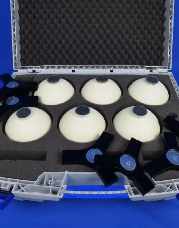 Laserscanner-Referenzkugeln mit Referenzkugelfüßen im Set