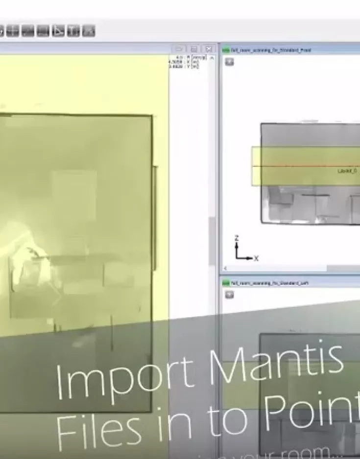 Scans von Mantis F6 Smart in PointCab und Autodesk Revit