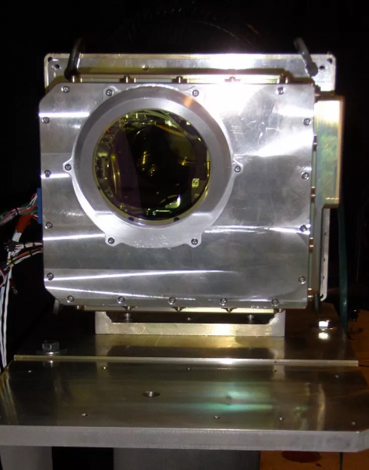 The OSIRIS-REx Laser Altimeter (OLA) prototype undergoing calibration