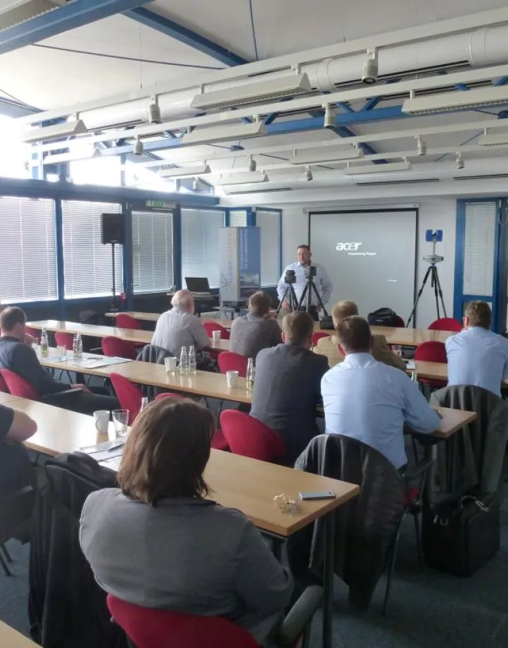 Laserscanning Europe und FARO freuten sich über die rege Teilnahme am FARO Open House 2016 in Magdeburg.