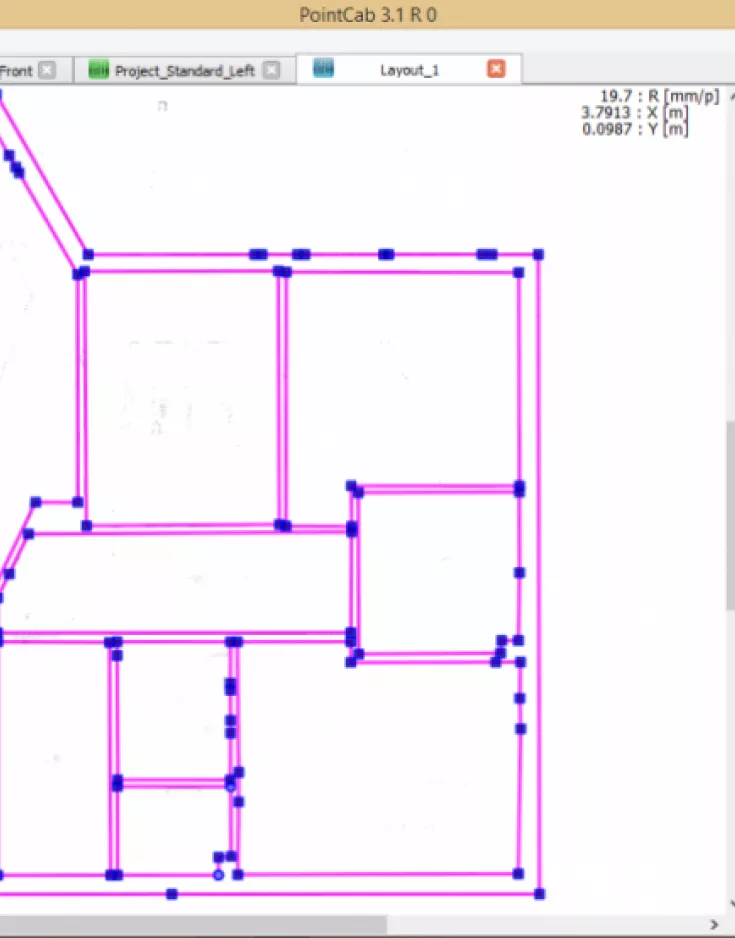 Vektorisierter Grundriss in PointCab